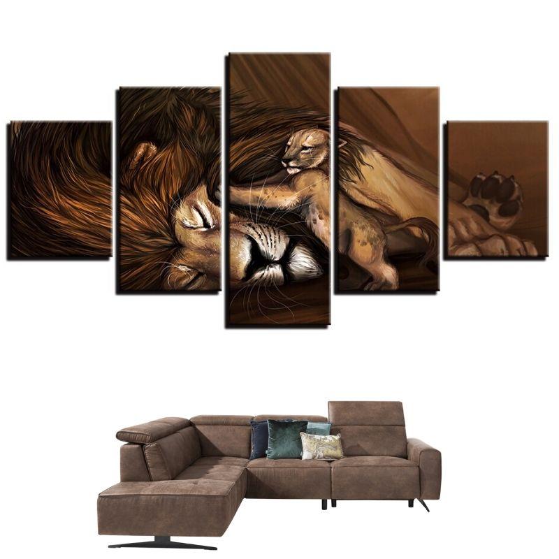Tableau Lion Art