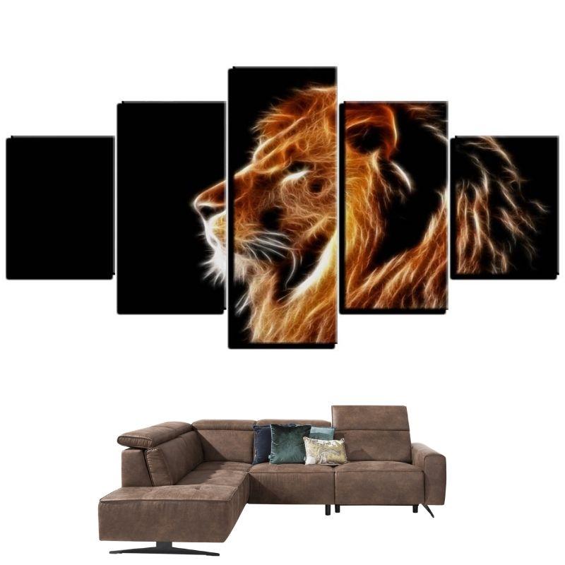 Tableau Lion Astre