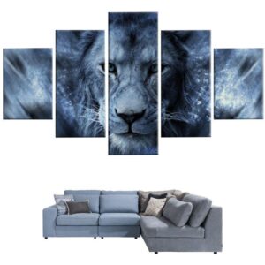 Tableau Lion Bleu