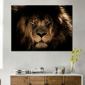 Tableau lion couleur.