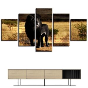 Tableau Lion Noir