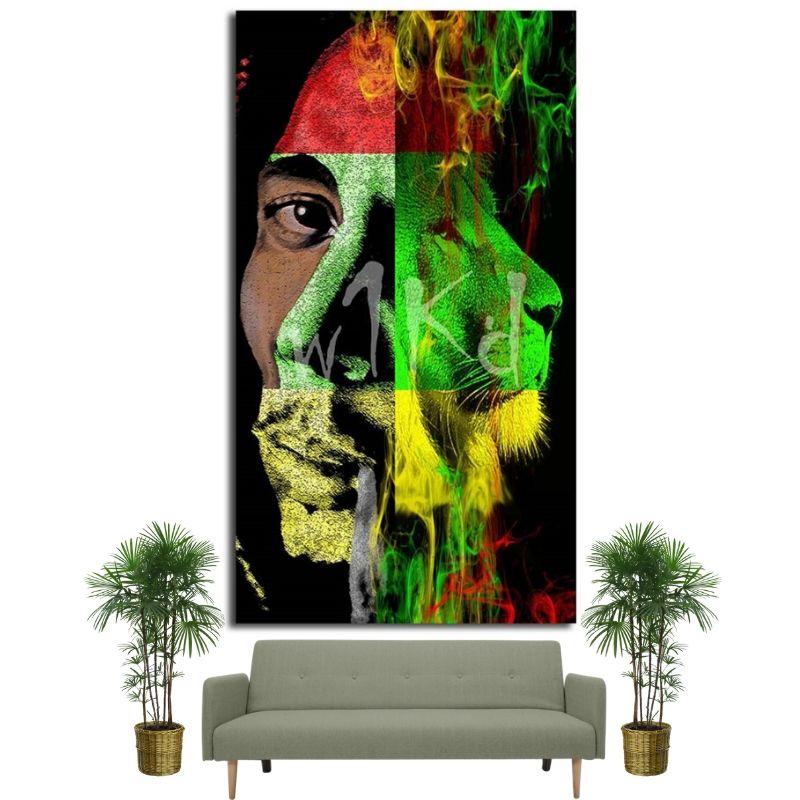 Tableau Lion Rasta
