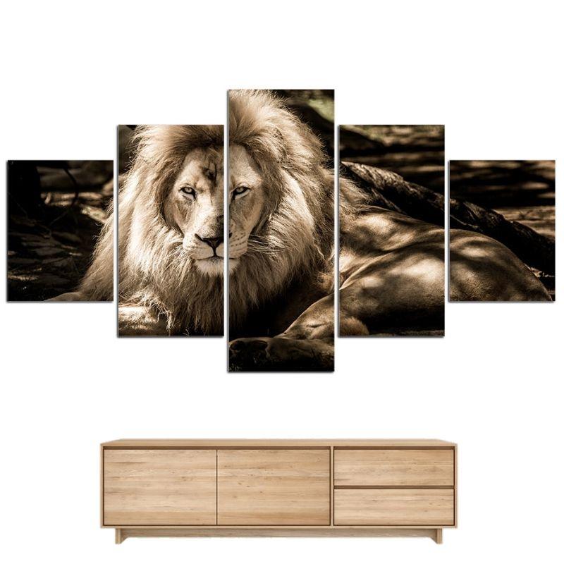 Tableau Lion Témérité