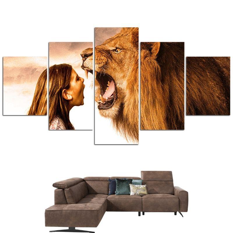 Tableau Lion Trempe