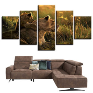 Tableau Lionceau et Lionne | Lion Royaume