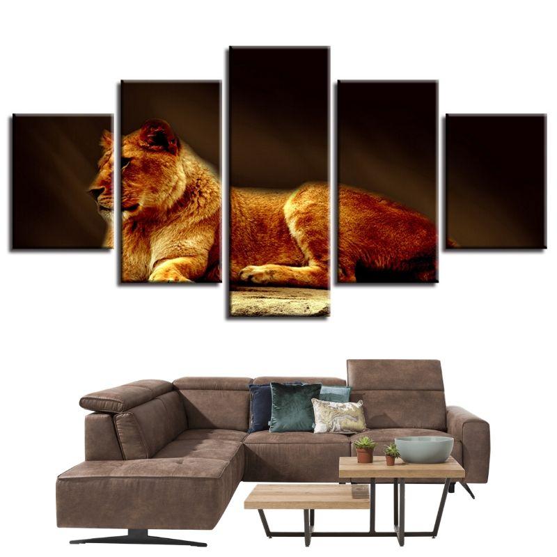 Tableau Lionne Couleur