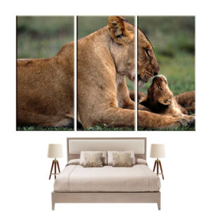 Tableau Lionne et Lionceau