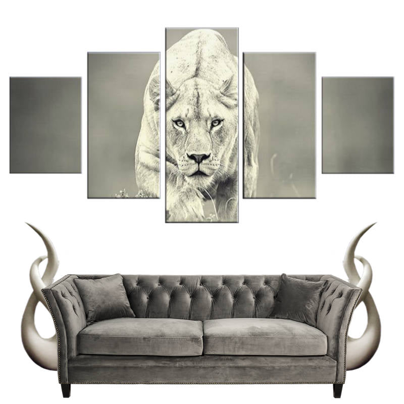 Tableau Lionne Noir et Blanc | Lion Royaume