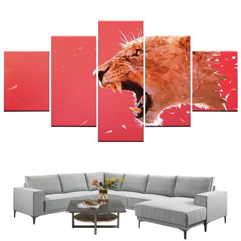 Tableau Lionne Pop Art