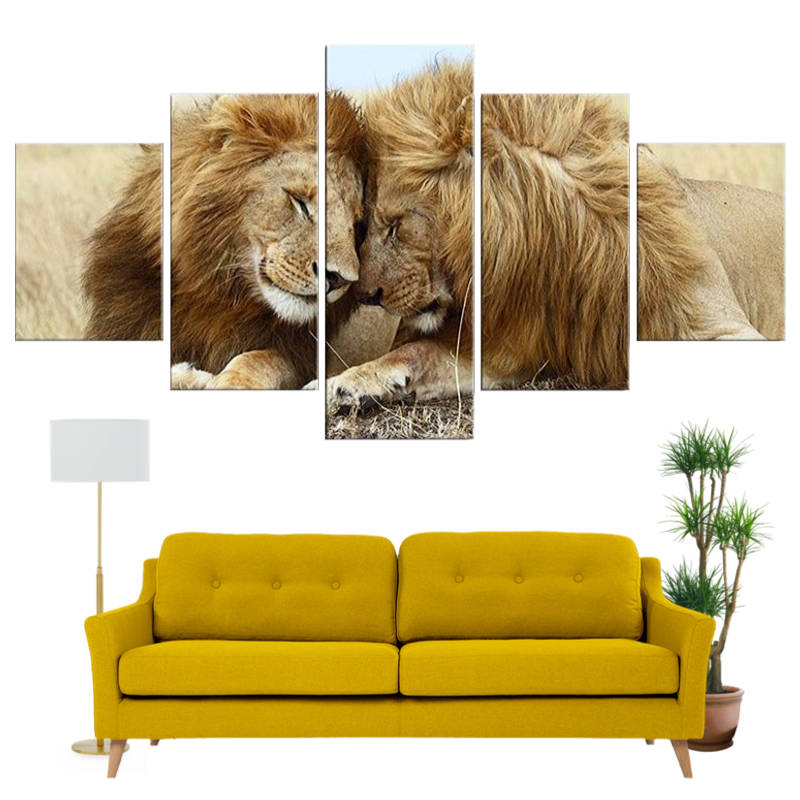 Tableau Lions Frères | Lion Royaume
