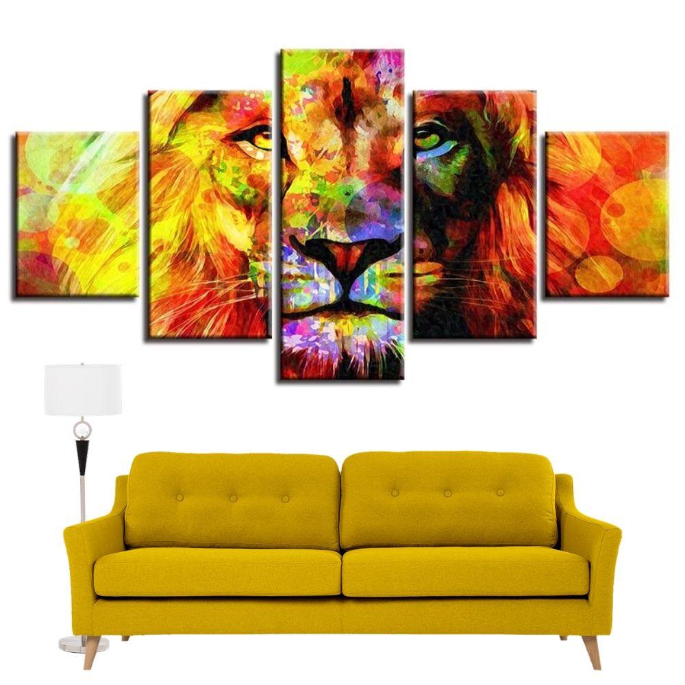 Tableau Pop Art Lion | Lion Royaume