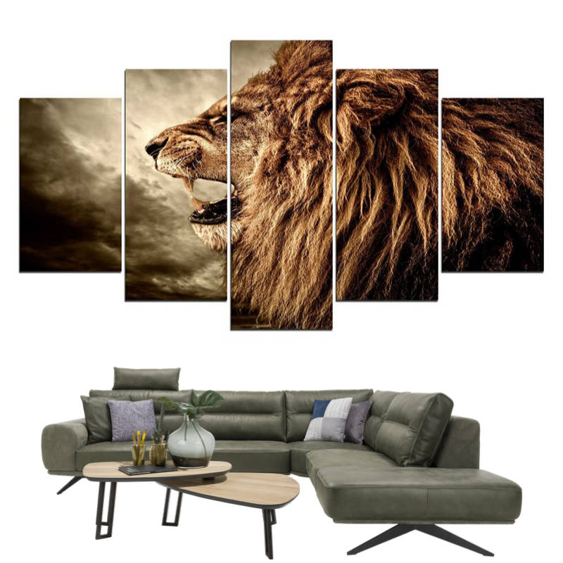Tableau Tête de Lion Couleurs | Lion Royaume