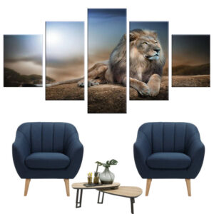 Tableau Triptyque Lion