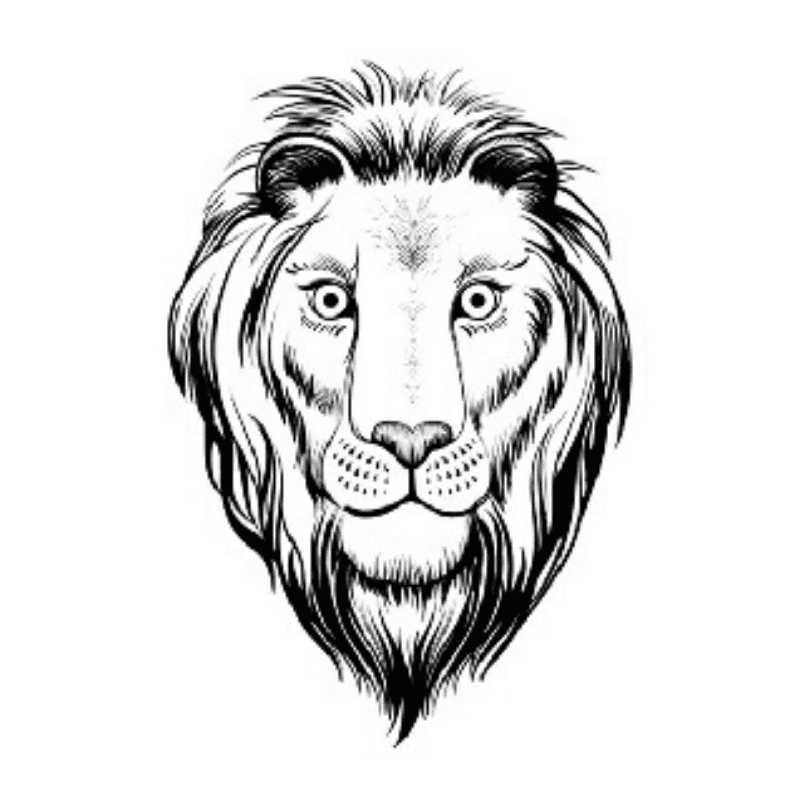 Tatouage Éphémère Lion Finesse