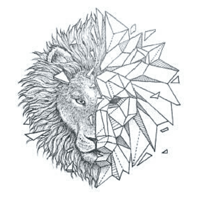 Tatouage Éphémère Lion Iceberg