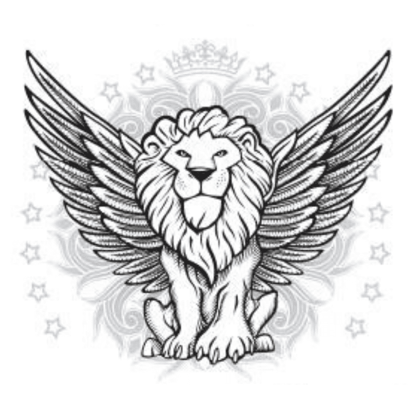 Tatouage Éphémère Lion Ange