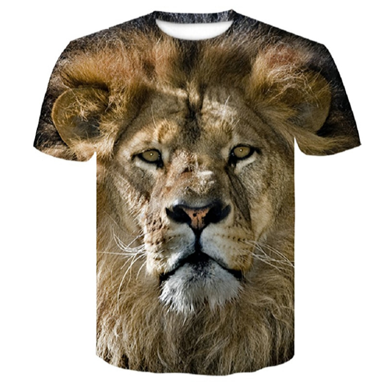 T-Shirt Lion Félin Sauvage