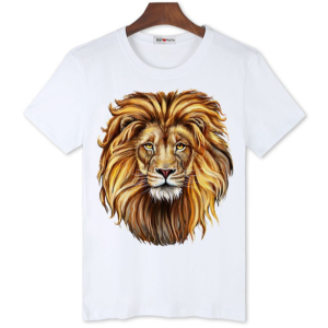 T-shirt avec tête de lion.