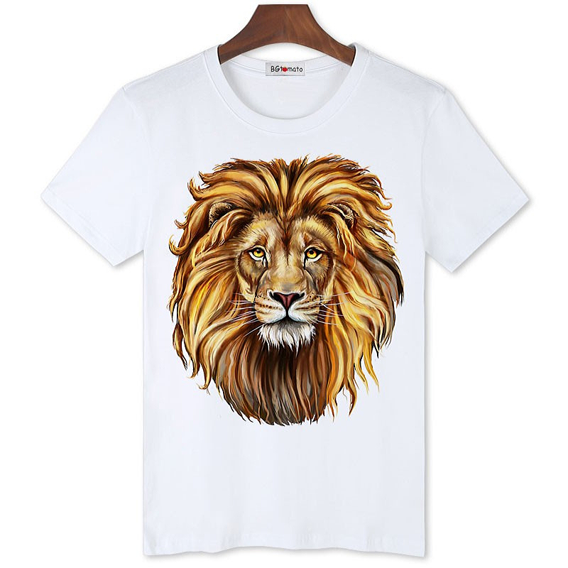 T-shirt avec tête de lion.