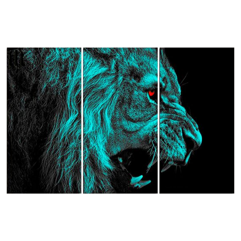 toile photo tête de lion