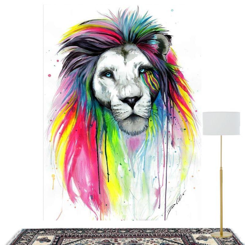 Toile Lion Multicolore