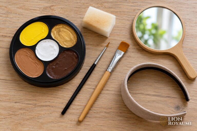 Maquillage de lion facile : tutoriel pas à pas, enfant et adulte